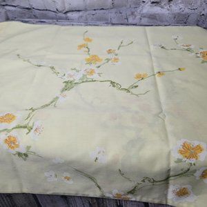 2 Pillowcases Vintage King Size Yellow Flowers Floral 42x46 No Iron Percale